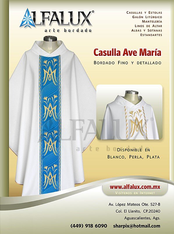 Casulla Virgen 02 AveMaria